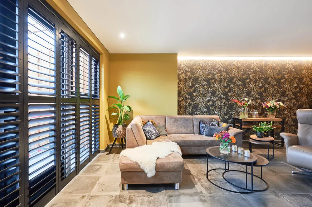 Plameco Plafonds - Spanplafond Woonkamer met LED