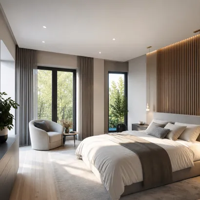 Spanndecke Schlafzimmer: Ruhe & Stil in 1 Tag, Schlafzimmerdecke mit Beleuchtung