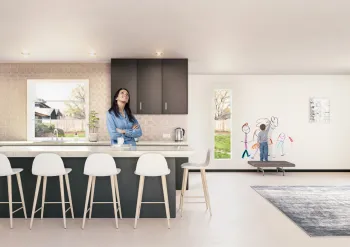 Keuken inrichten: interieur, plafond en design ter inspiratie