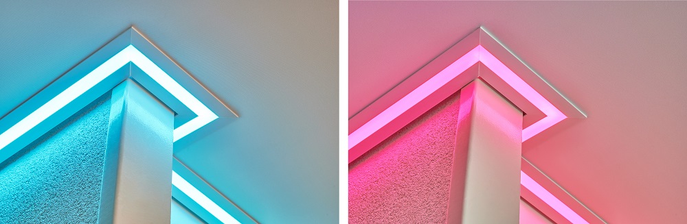 Plameco spanplafond: RGBWW verlichting, lichtkleuren, ledverlichting