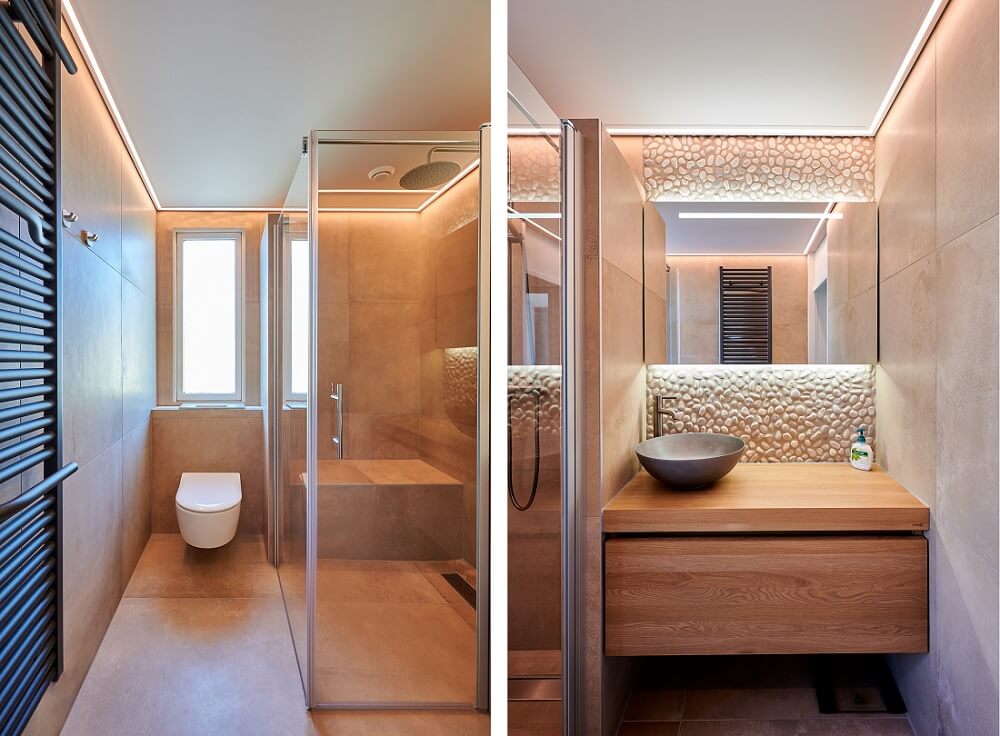 Plameco spanplafond: ledverlichting in de badkamer maakt de ruimte optisch groter